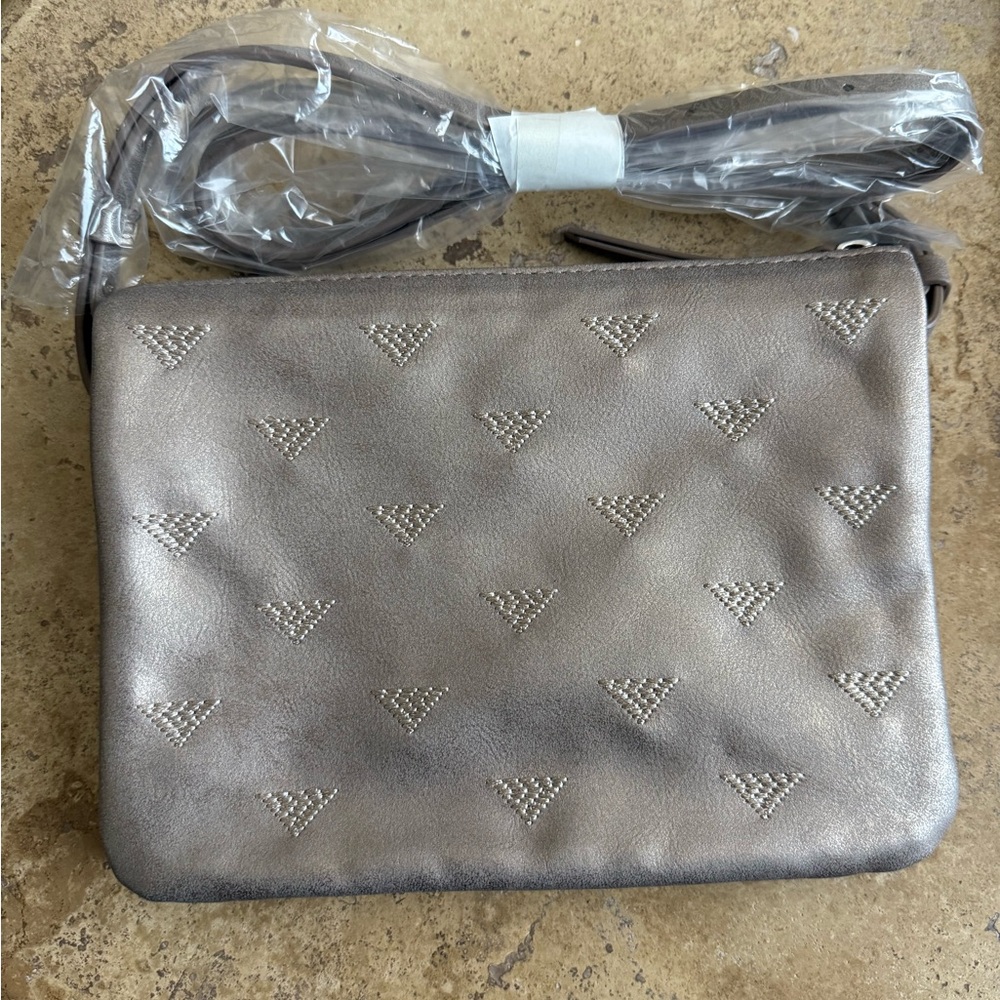 Stella & Dot Metallic Crossbody Bag/Clutch